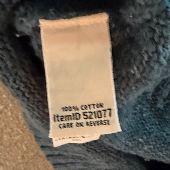 LL Bean Cotton Ragg Sweater, Crewneck Fair Isle Thick Heavy - Picture 4 of 5